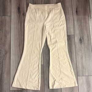 Aerie Cream Flare Pants